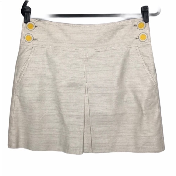 J.crew linen blend inverted front pleat skirt - Picture 1 of 5